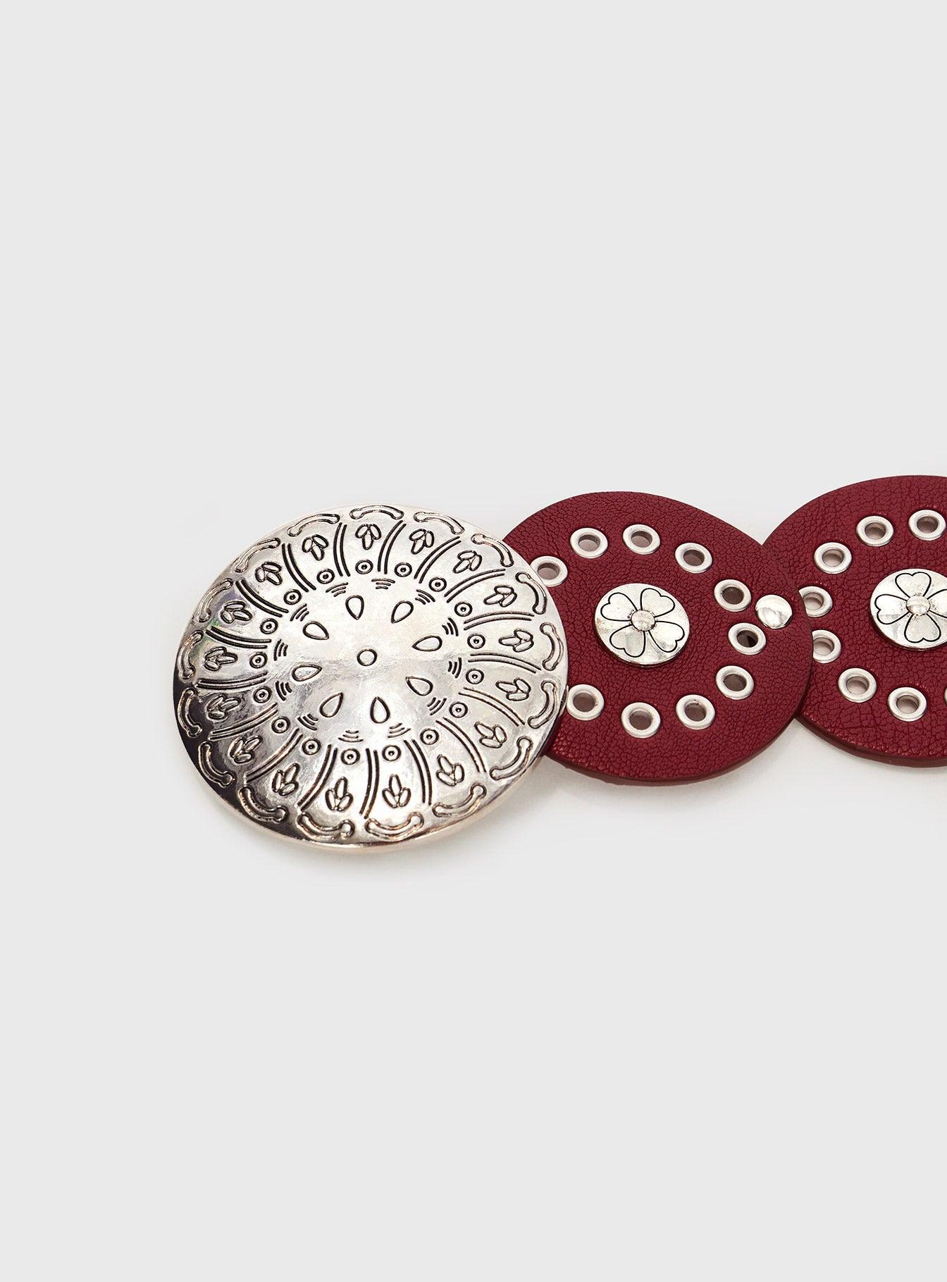 Karelle Belt Burgundy Product Image