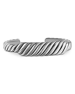 Sculpted Cable Contour Cuff Bracelet in Silver, 13mm Product Image