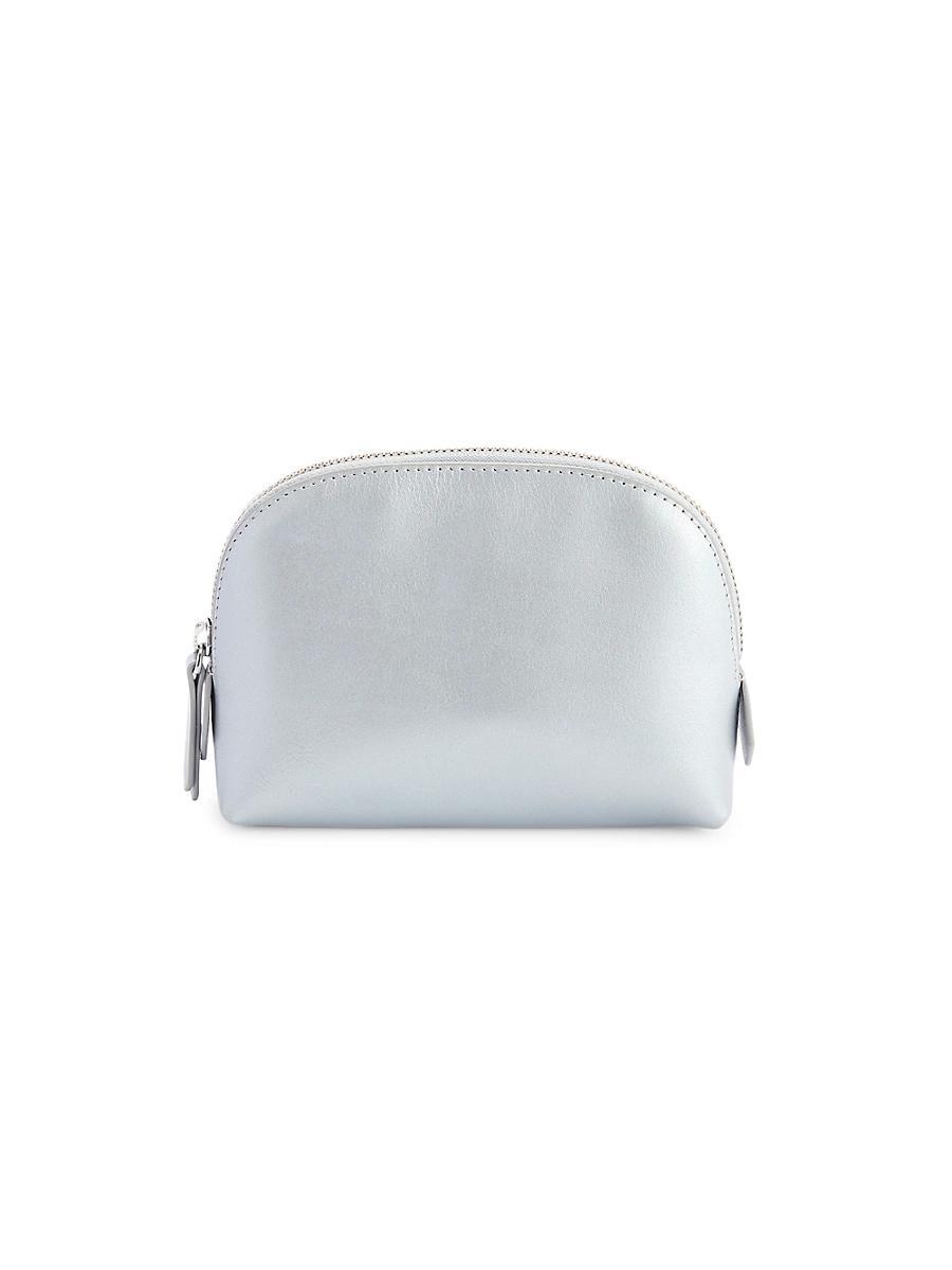 Womens Compact Leather Cosmetic Bag Product Image