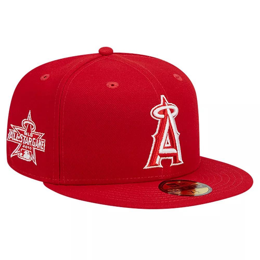 Men's New Era Red Los Angeles Angels Logo 59FIFTY Fitted Hat, Size: 7 7/8 Product Image