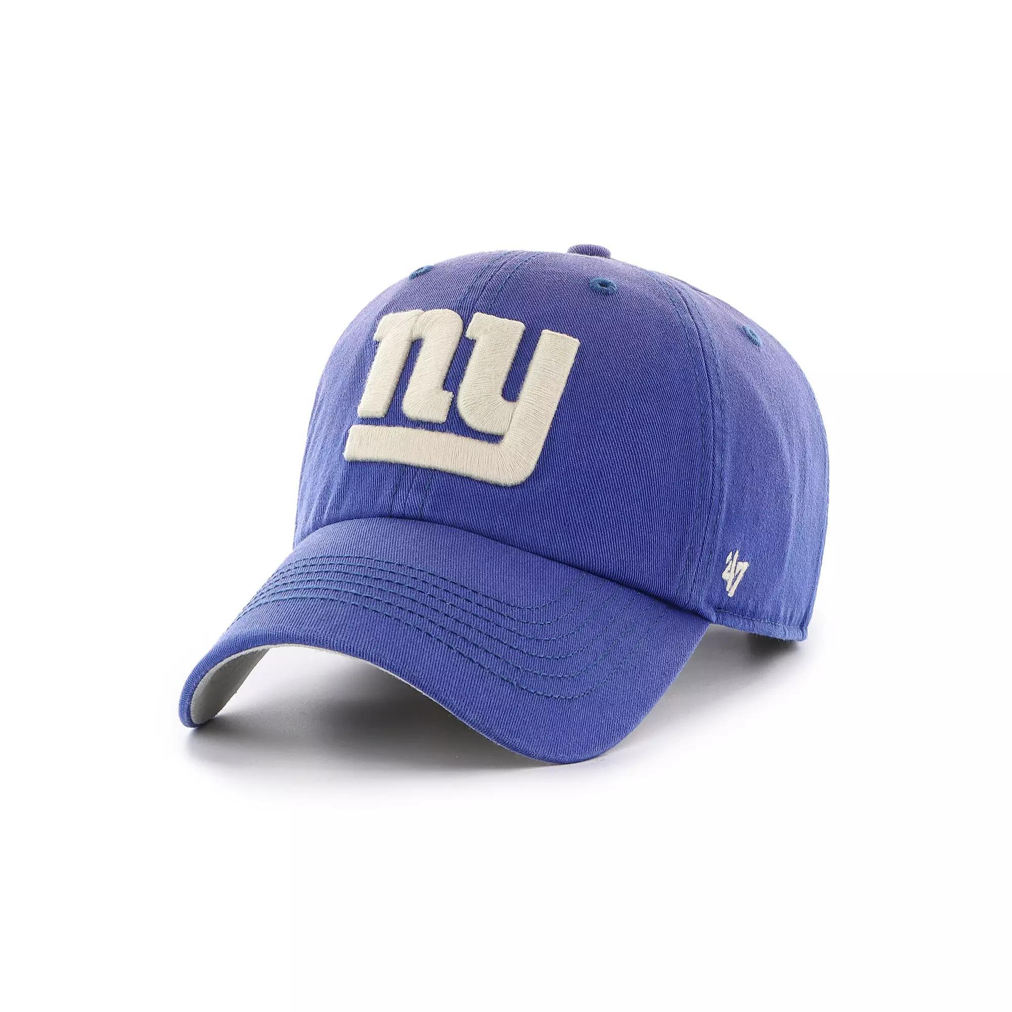 Men's '47 Royal New York Giants Dusted Relaxed Clean Up Adjustable Hat, Blue Product Image