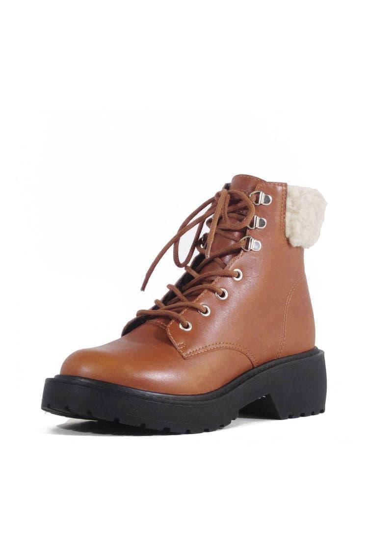 Seal Combat Boots with Shearling Product Image