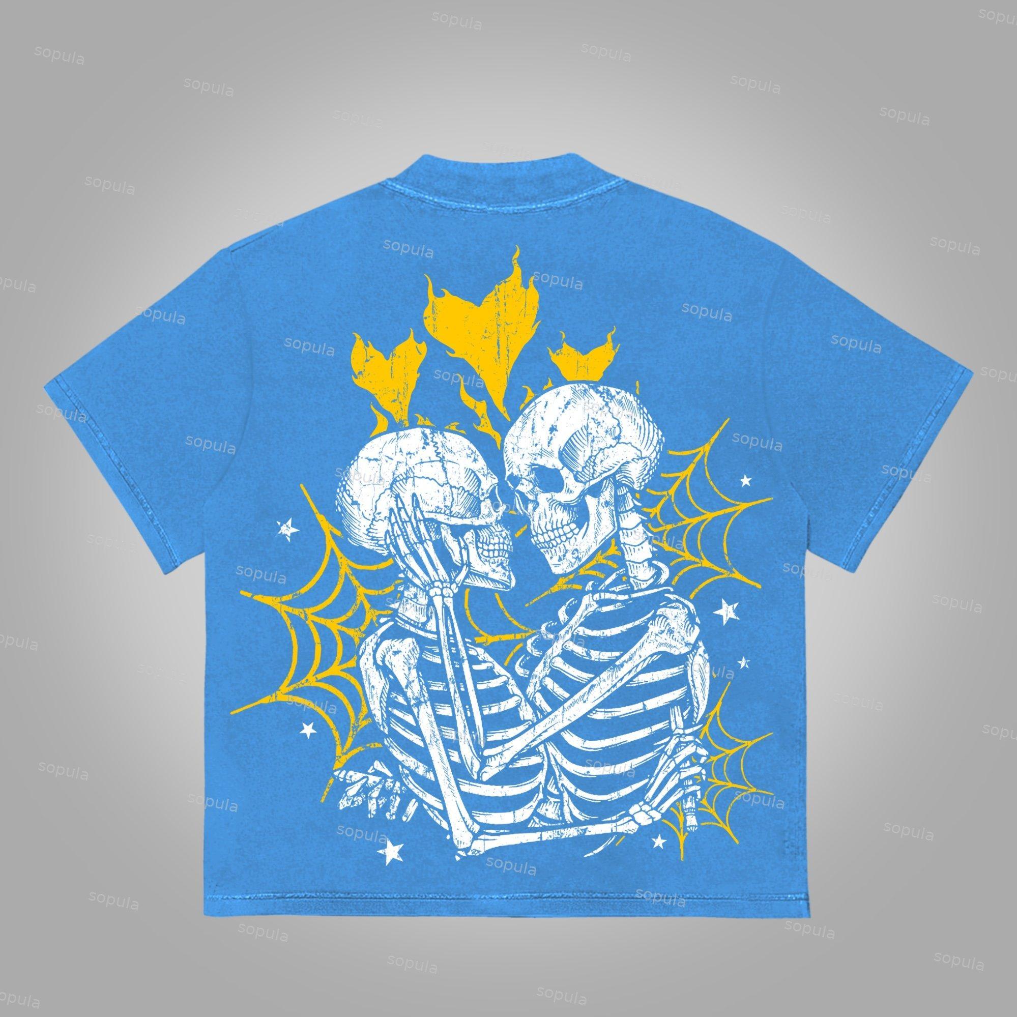 Sopula Til Death Do Us Part Make Old Vintage Printed Graphics Cotton T-Shirt Product Image