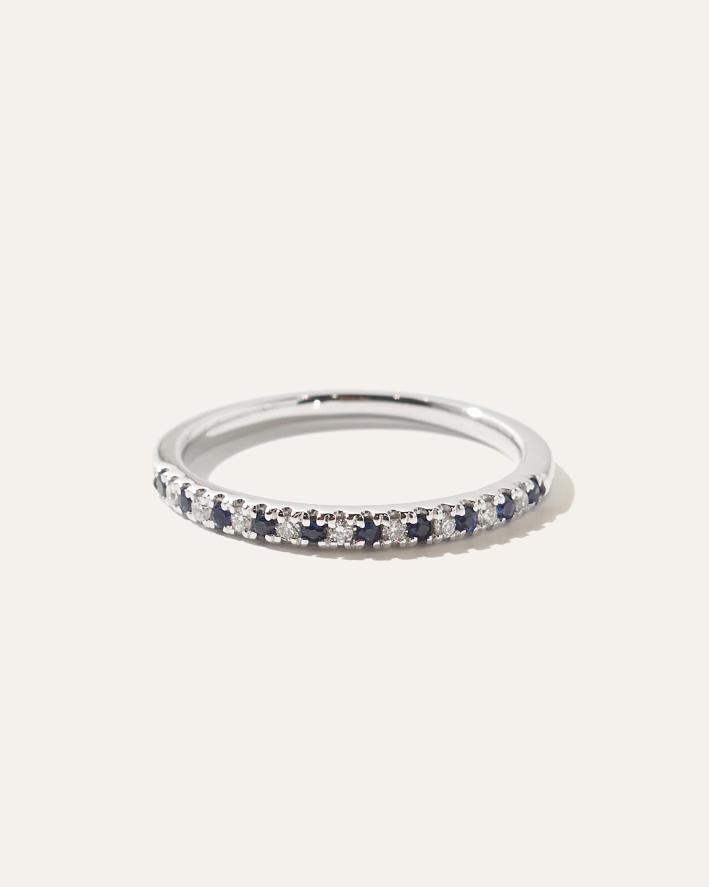 14K Gold Pave Diamond and Gemstone Band Product Image