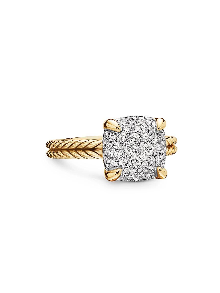 Womens Chatelaine Ring in 18K Yellow Gold with Full Pav Diamonds Product Image