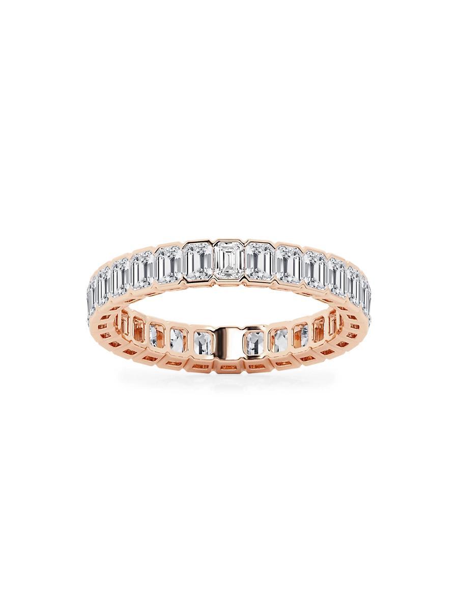 Womens 14K Rose Gold & Emerald-Cut Lab-Grown Diamond Eternity Band/2.00-5.00 TCW Product Image