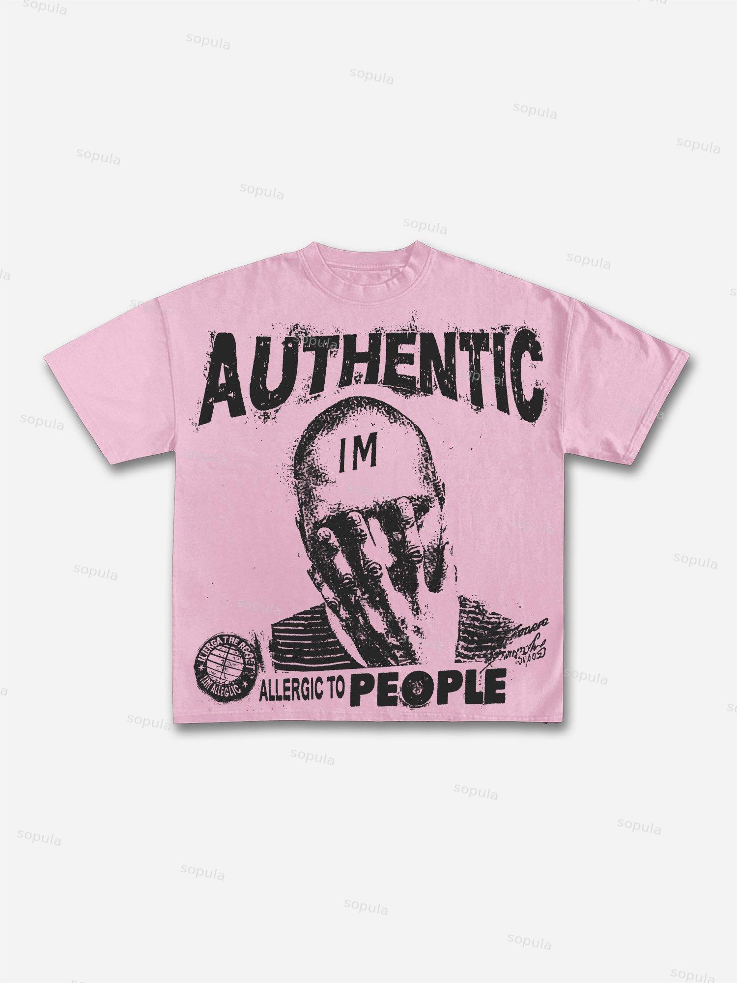 Men's Rich Street Portrait Rap Graphic Cotton T-shirt Product Image