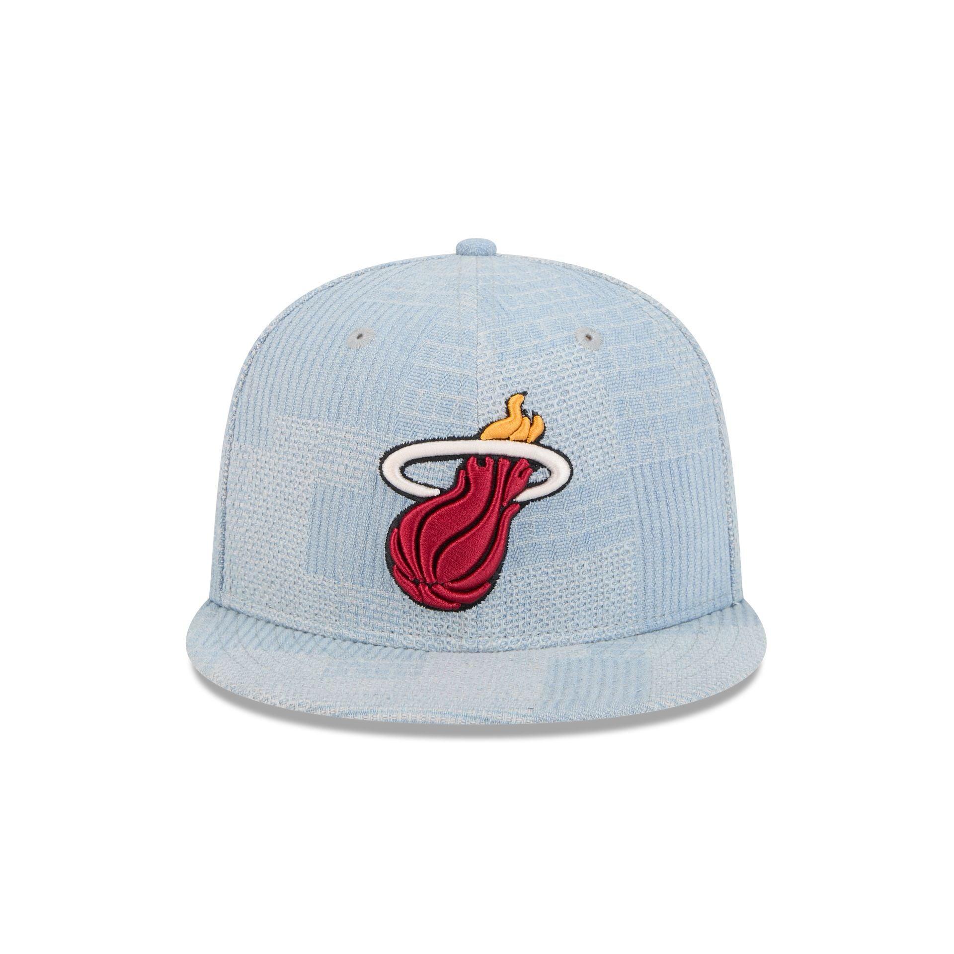 Miami Heat Denim Patchwork 9FIFTY Snapback Hat Male Product Image