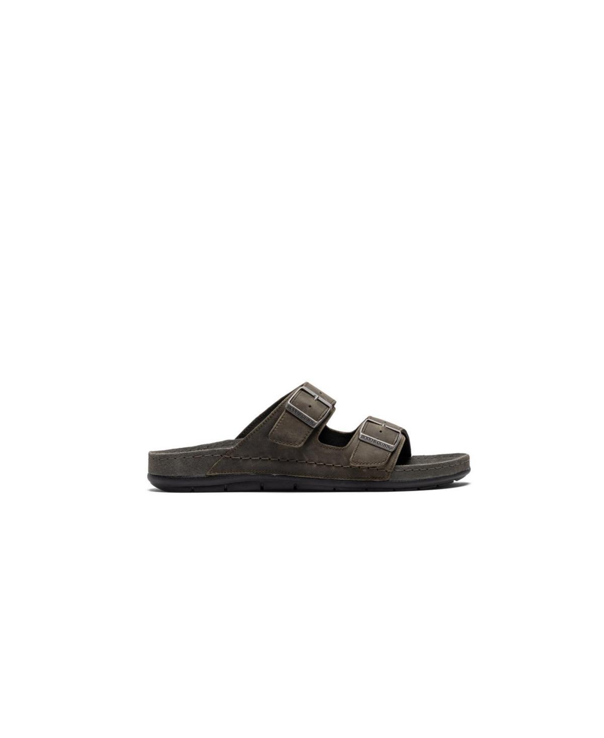 Men's Raglan Leather Slide Sandals Product Image