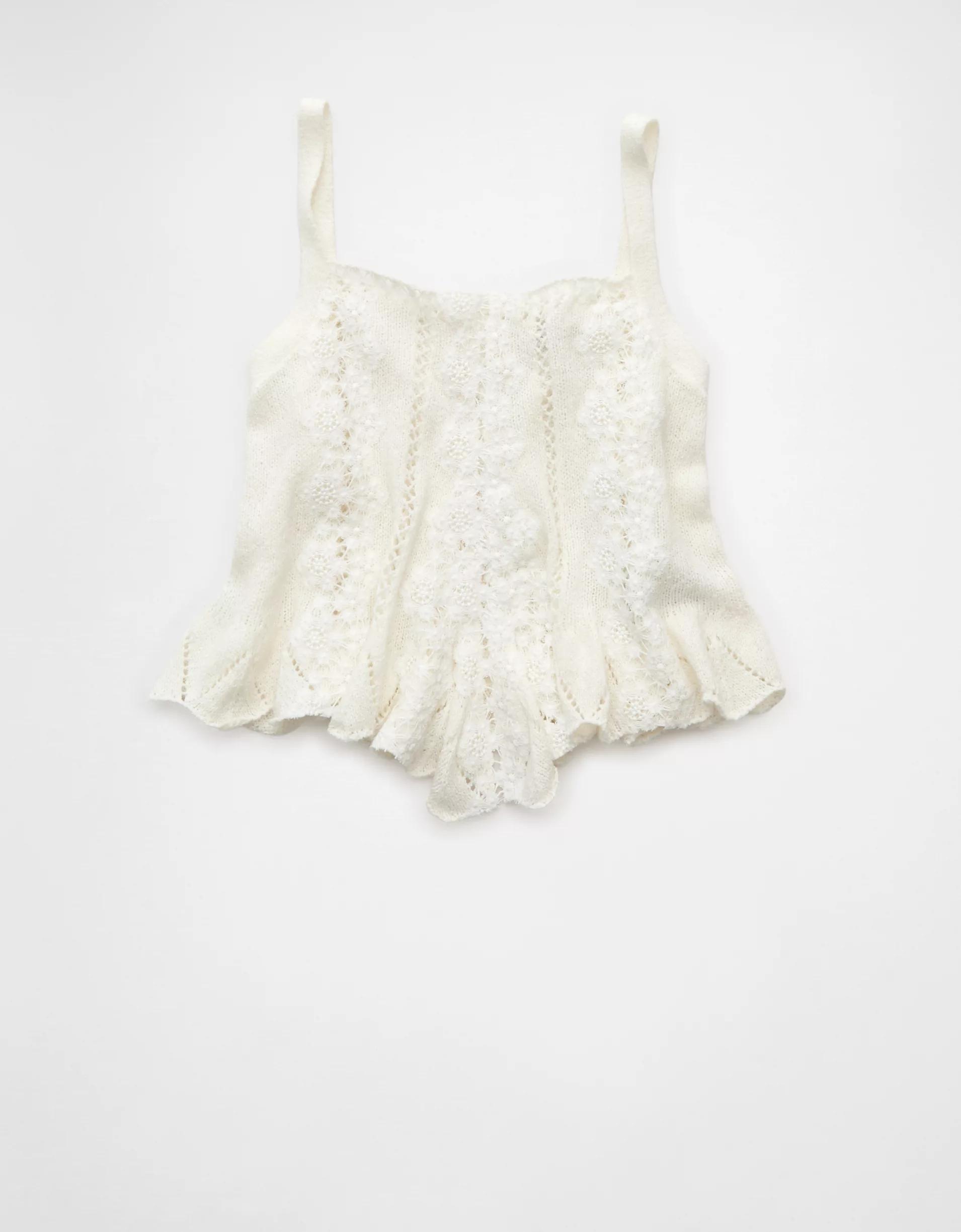 AE Lace Sweater Tank Top Product Image