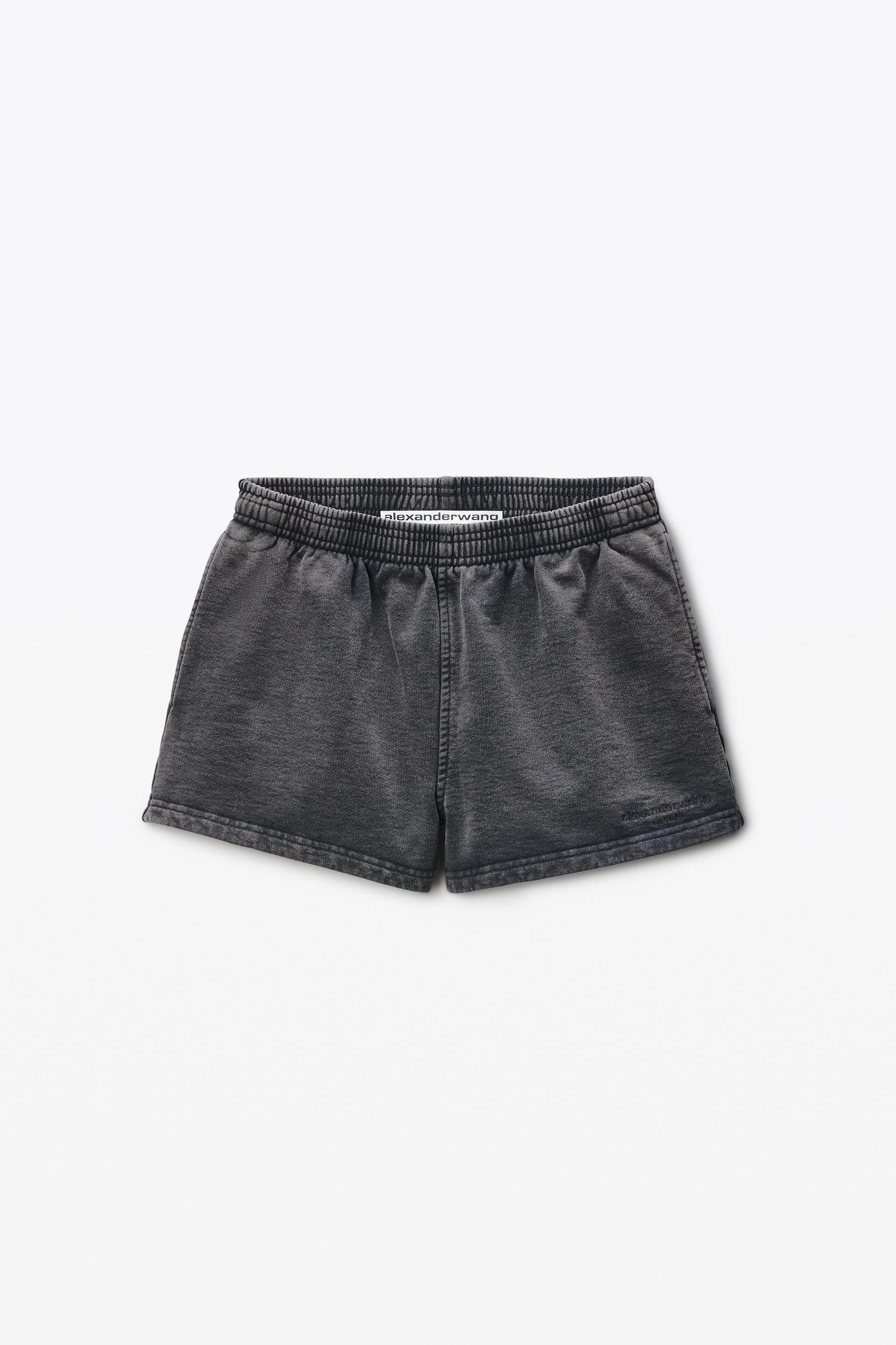 Black Cotton-terry Running Shorts Product Image