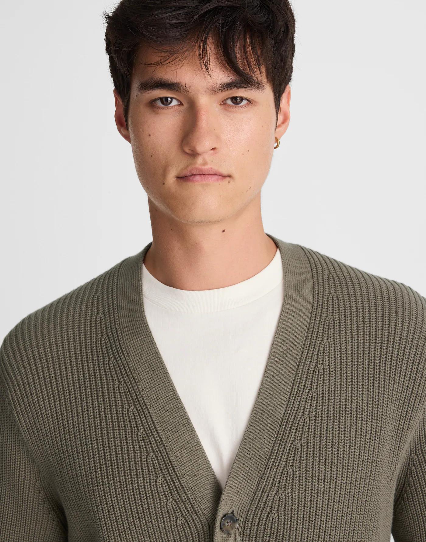 Cotton Shaker-Stitch Cardigan Product Image