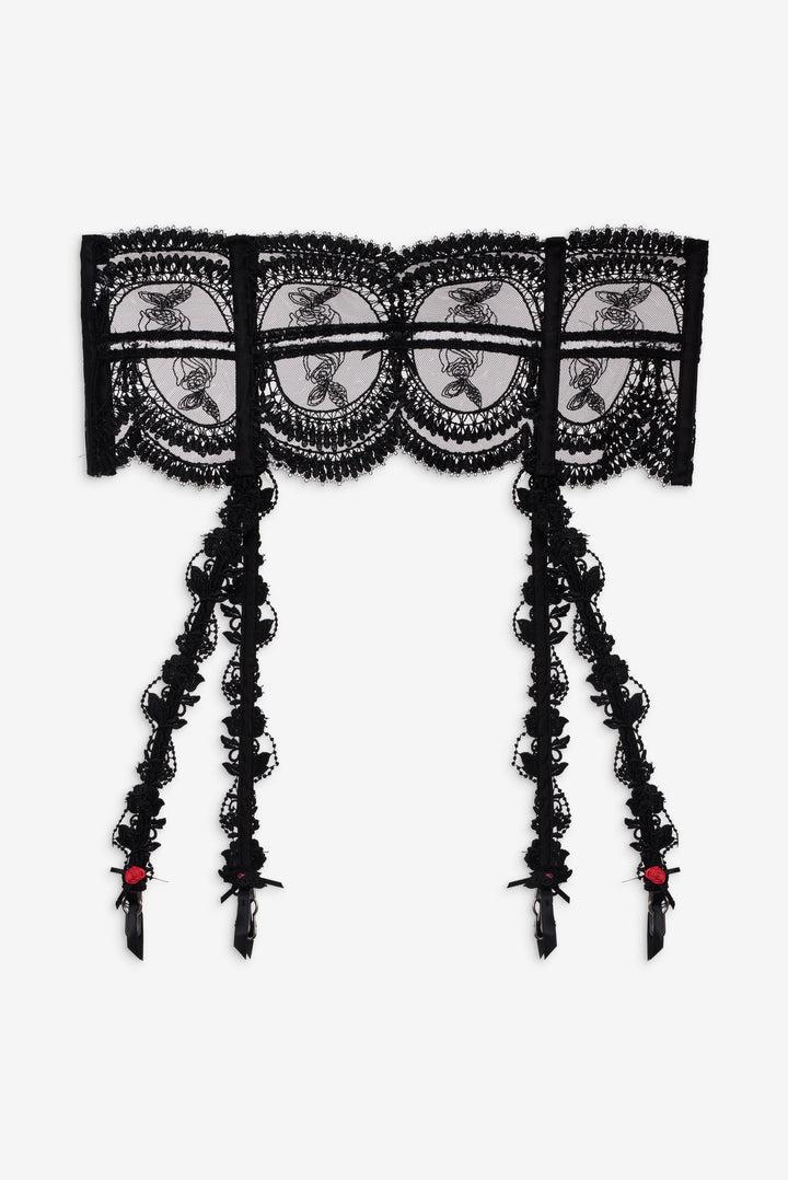 Roxanne Garter Belt — Black Product Image