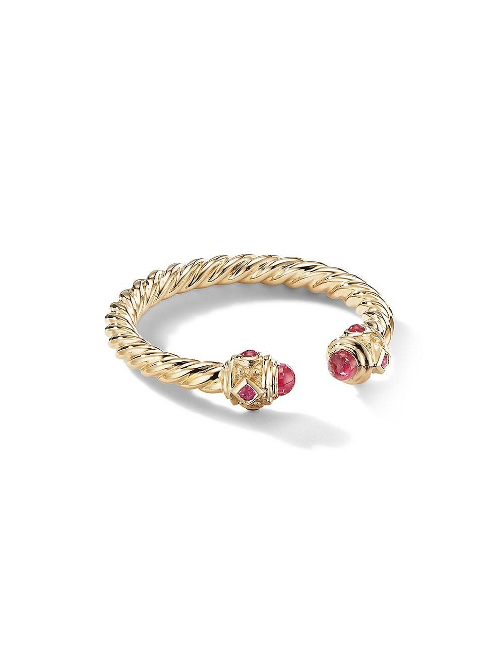 Womens Renaissance Open Ring In 18K Gold With Gemstones Product Image