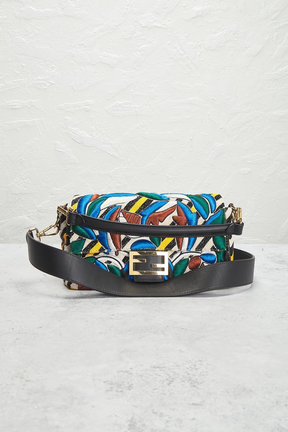 Fendi Embroidered Mama Baguette Shoulder Bag FWRD Renew Product Image