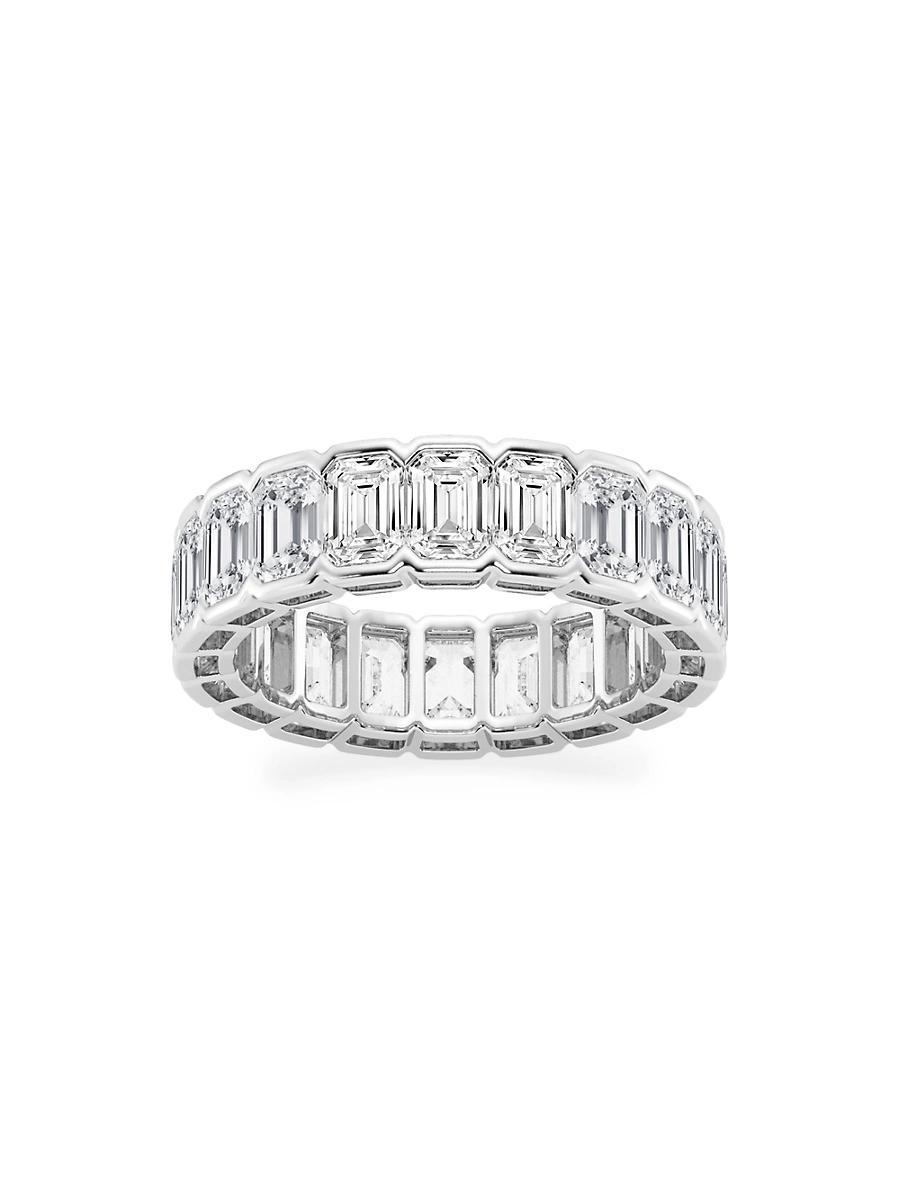 Womens 14K White Gold & Emerald-Cut Lab-Grown Diamond Eternity Band/2.00-5.00 TCW Product Image