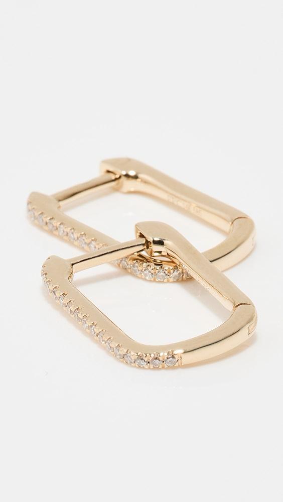 EF Collection 14k Diamond Lola Hoops | Shopbop Product Image