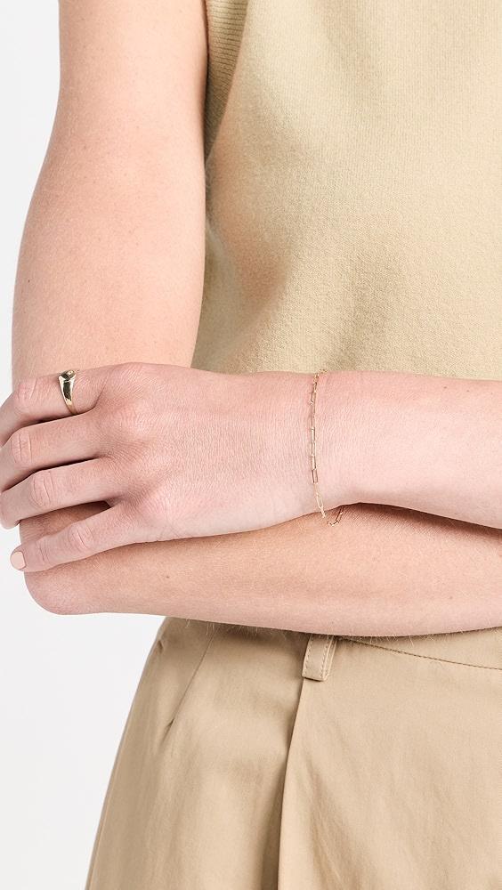 Zoe Chicco 14k Small Paperclip Chain Bracelet | Shopbop Product Image