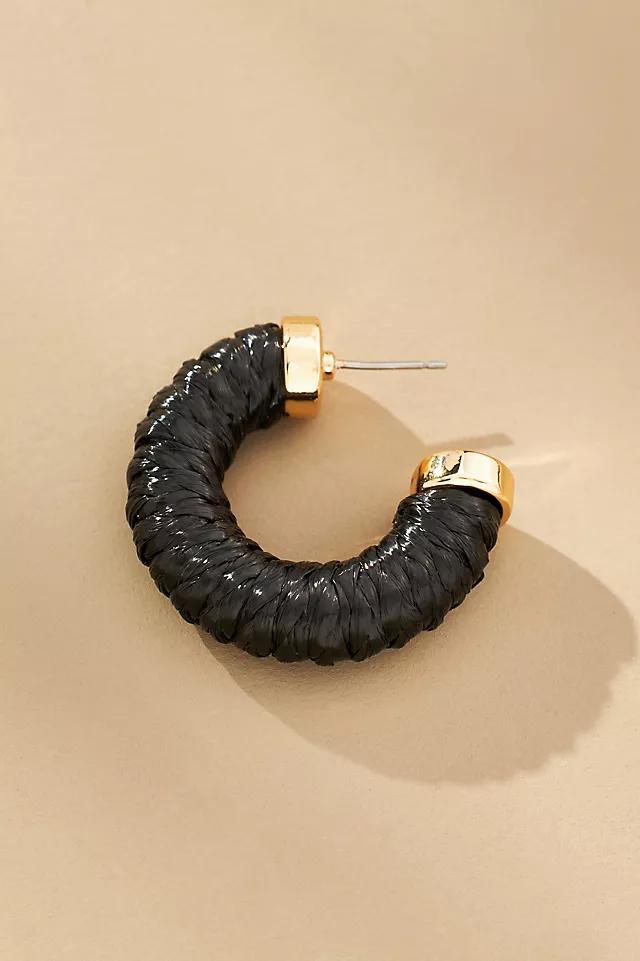 Small Raffia Hoop Earrings Product Image