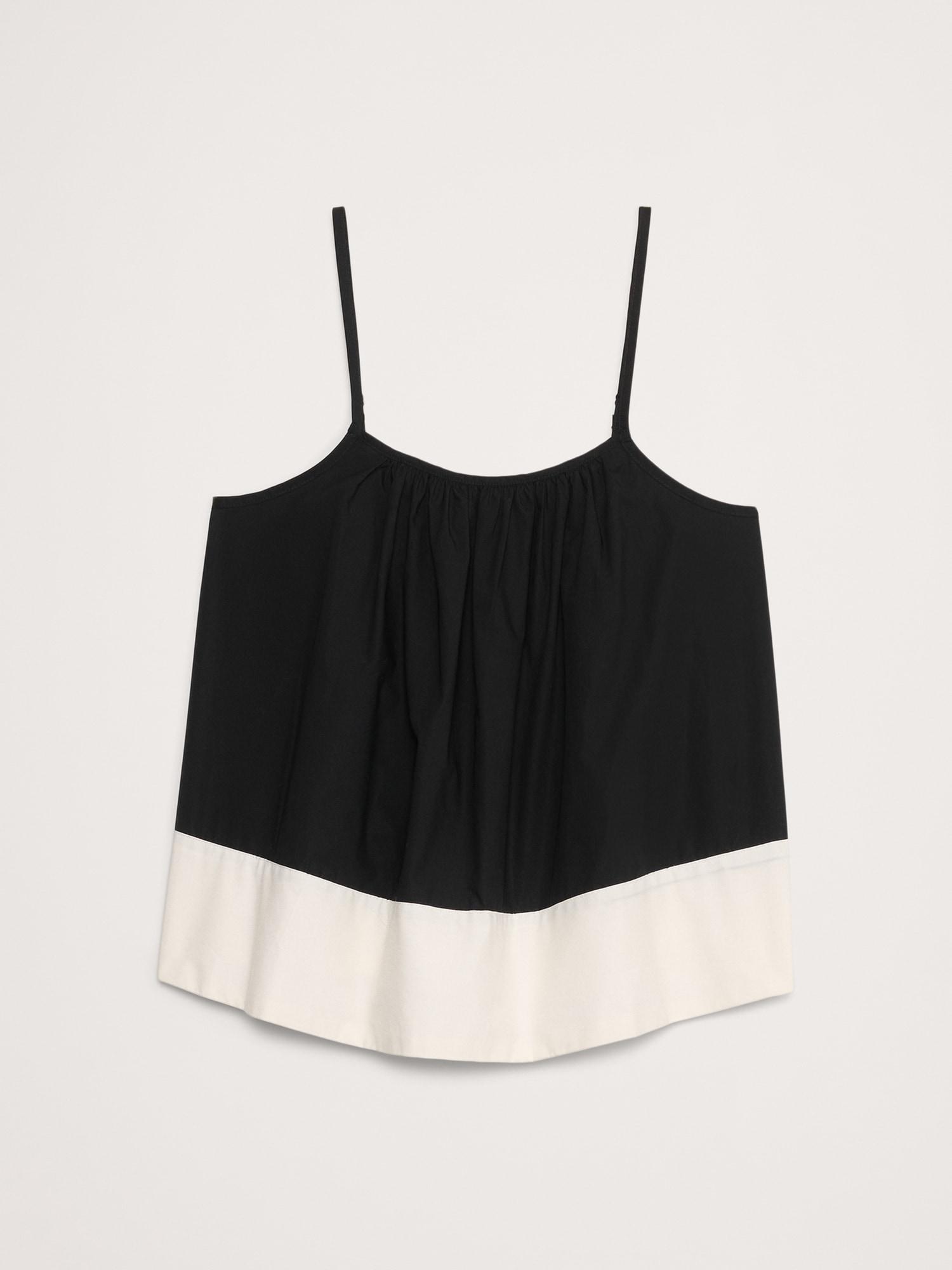 Color-Block Cotton Poplin Tank Product Image