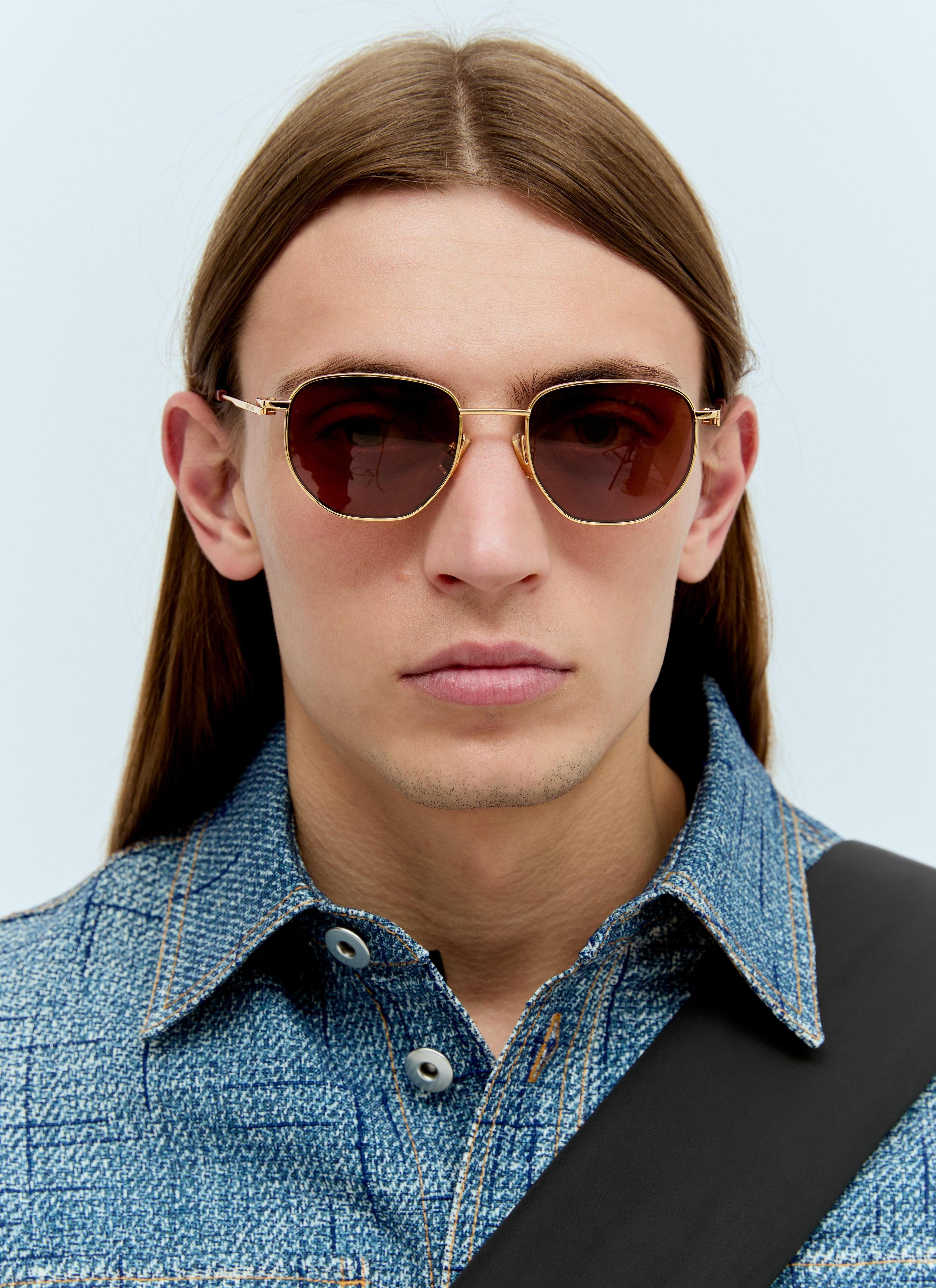 BOTTEGA VENETA Split Panthos Sunglasses In Gold Product Image