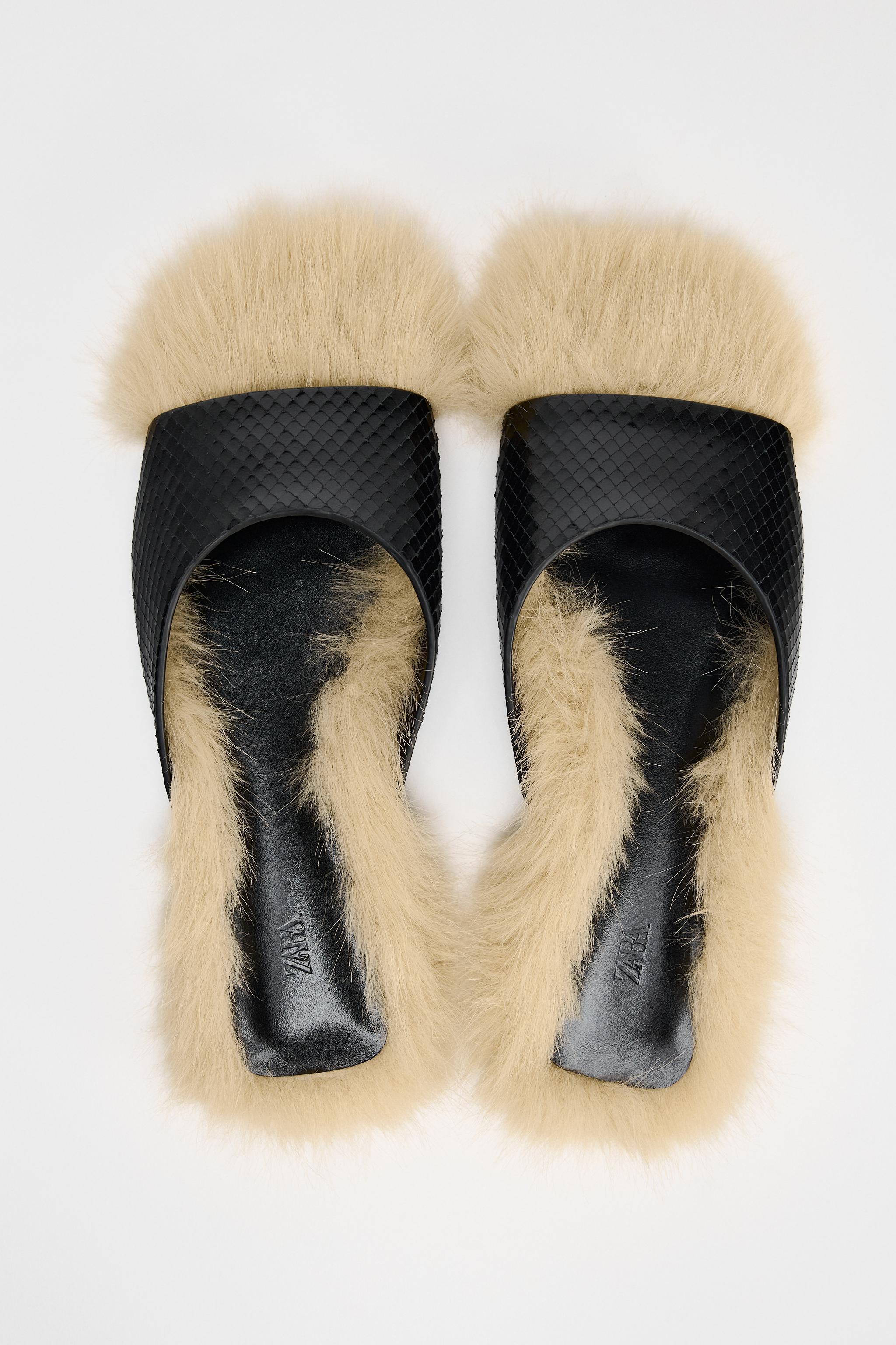 FAUX FUR LEATHER SANDALS LIMITED EDITION Product Image