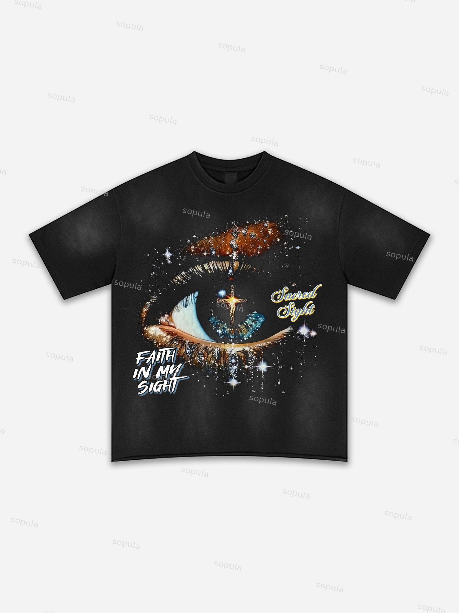 Child Of God Print Washed T-shirt Product Image