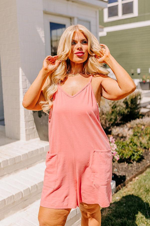 Beach Retreat Romper in Coral Curves Product Image