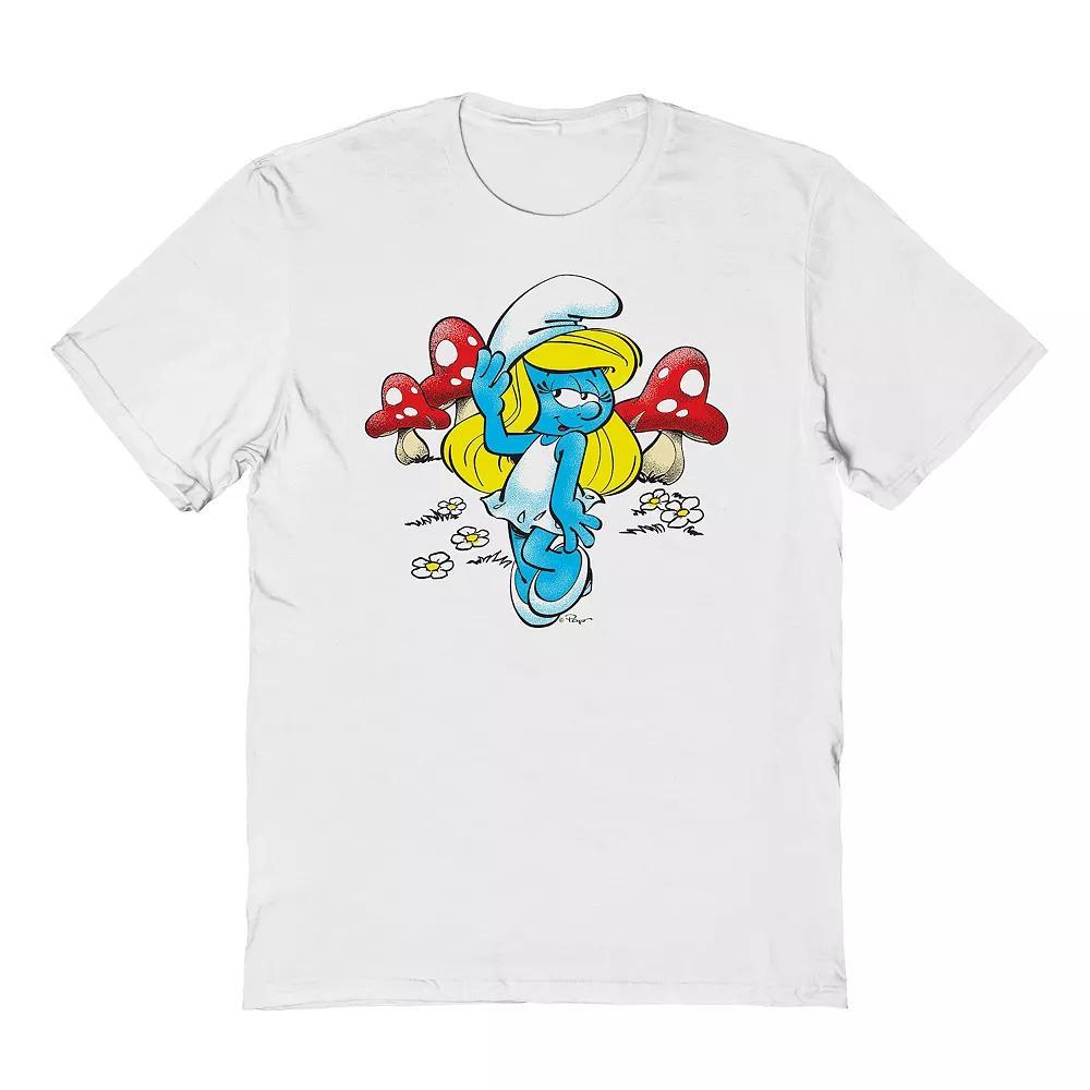 Men's Graphic Tee Smurfette & Mush, Size: Large, White Product Image