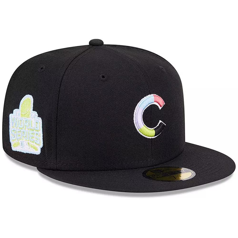 Men's New Era Black Chicago Cubs Multi-Color Pack 59FIFTY Fitted Hat, Size: 7 5/8 Product Image