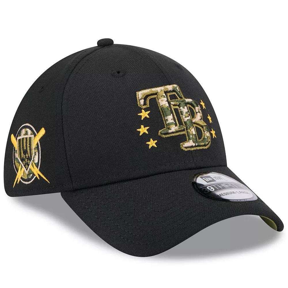 Men's New Era Black Tampa Bay Rays 2024 Armed Forces Day 39THIRTY Flex Hat,  Product Image