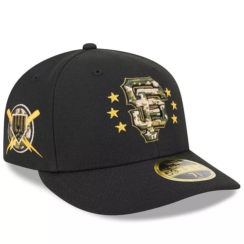 Men's New Era  Black San Francisco Giants 2024 Armed Forces Day Low Profile 59FIFTY Fitted Hat, Size: 7 1/4 Product Image