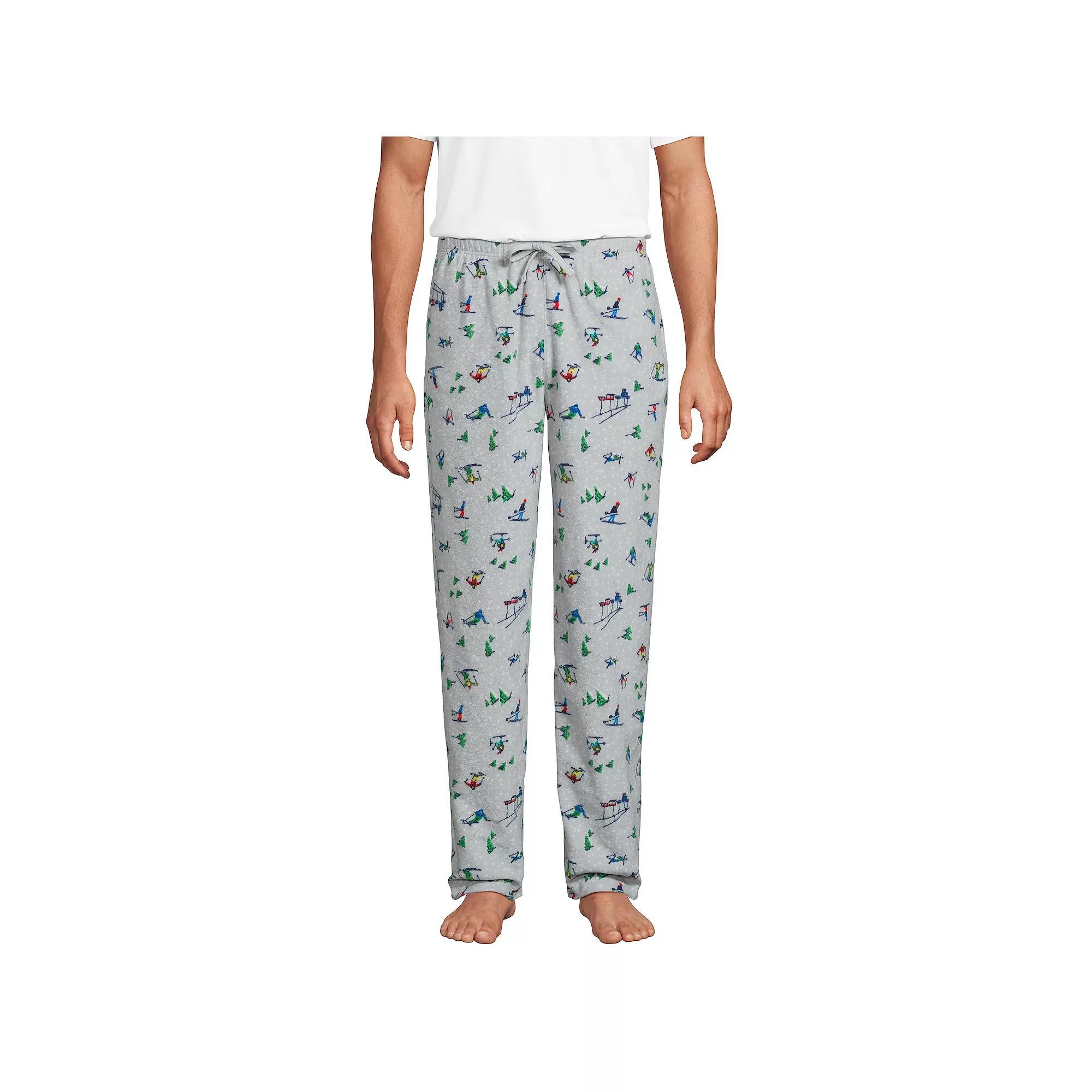 Men's Lands' End Solid Fleece Pajama Pants,  Product Image