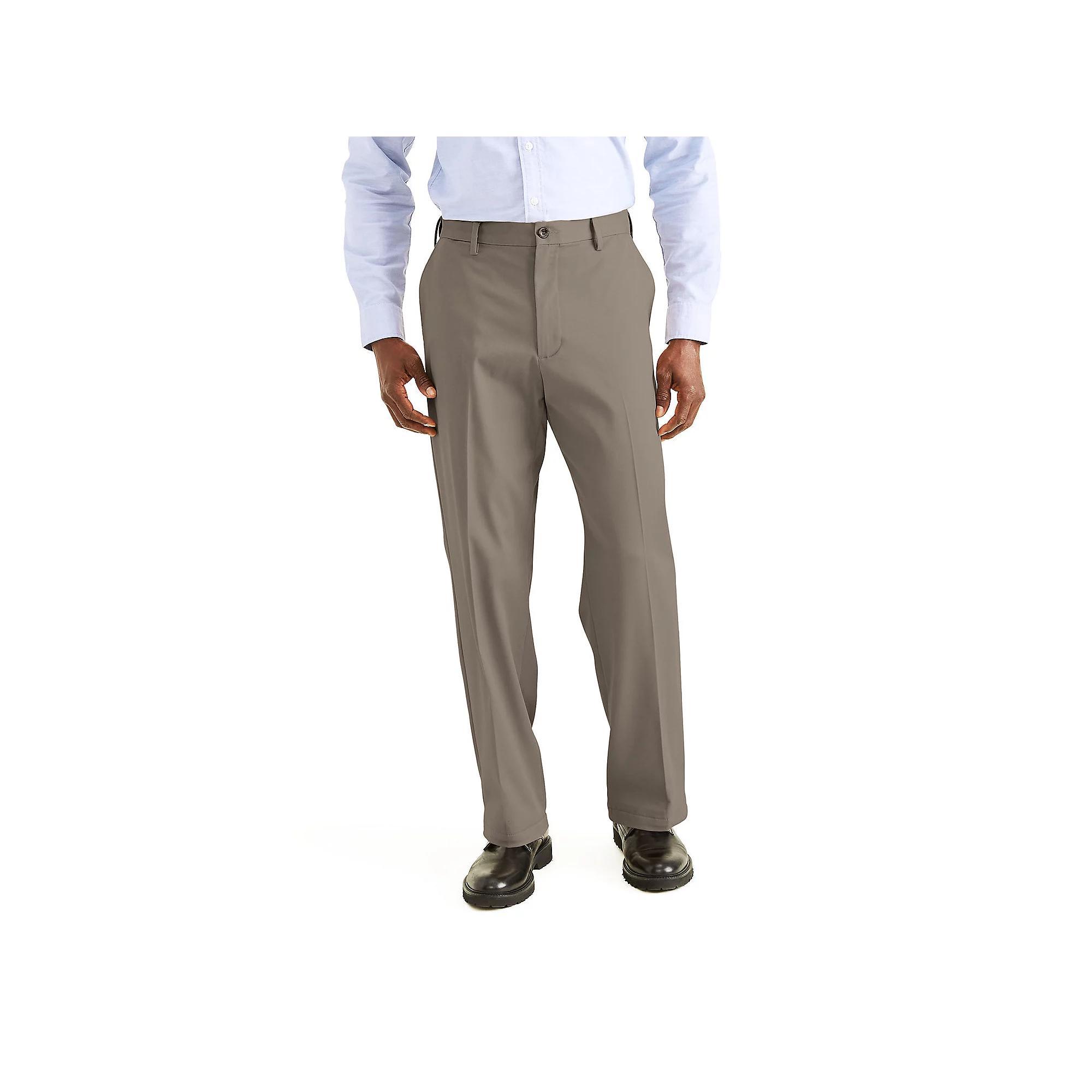 Men's Dockers® Stretch Easy Khaki Classic-Fit Flat-Front Pants, Size: 40X29, Dark Pebble Product Image