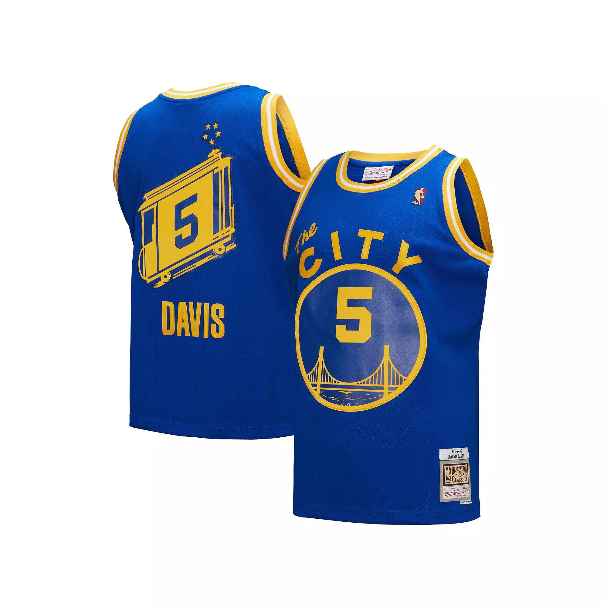 Men's Mitchell & Ness Baron Davis Royal Golden State Warriors Hardwood Classics 2004/05 Swingman Jersey,  Product Image