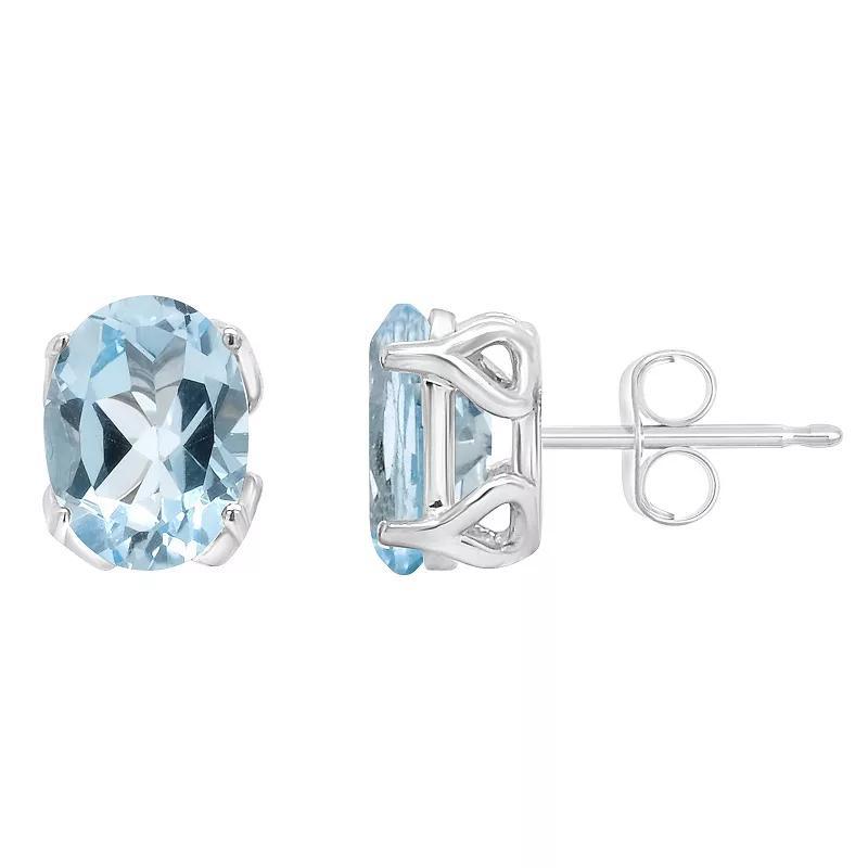 Alyson Layne Sterling Silver 6 mm Cushion Rose Quartz Stud Earrings, Women's Product Image