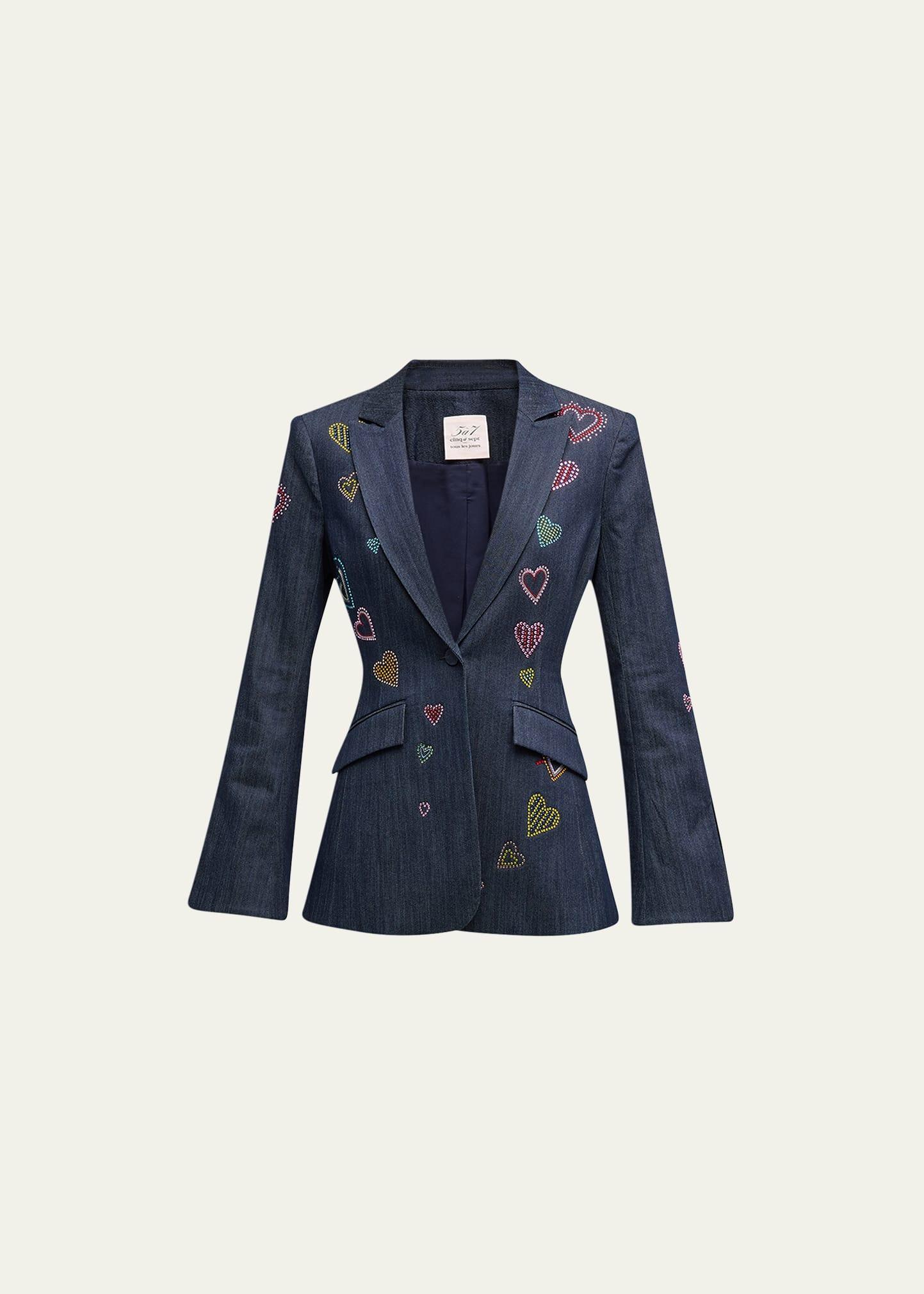 Womens Cheyenne Heart Denim Blazer Product Image