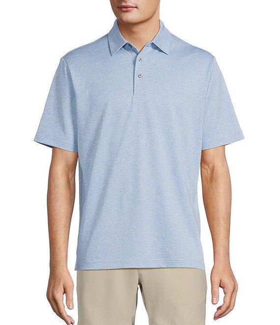 Roundtree & Yorke Performance Short Sleeve Solid Textured Polo Shirt Product Image