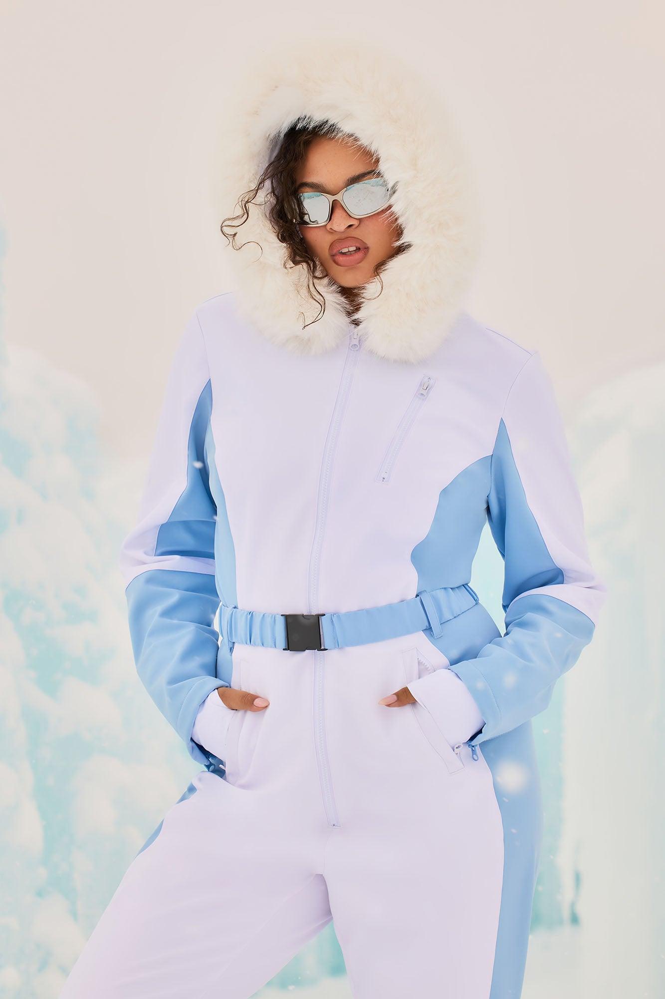 Blanket Of Snow Ski Jumpsuit - Light Blue Product Image