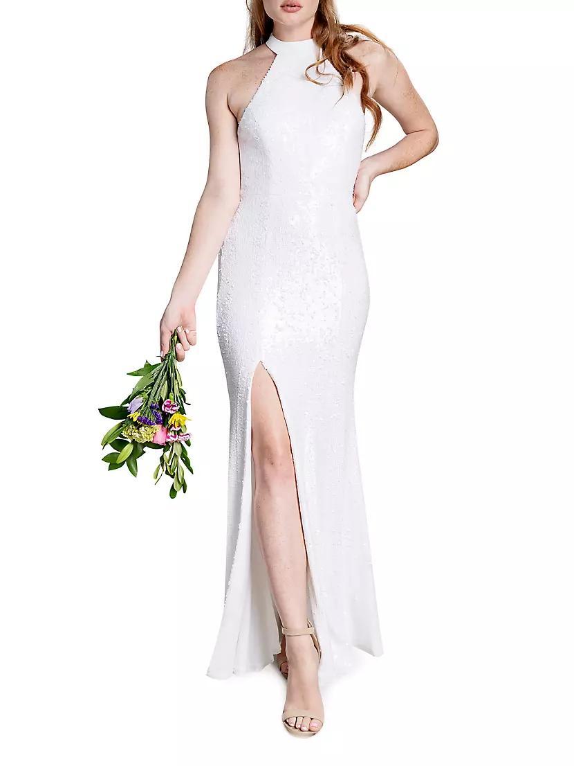 Samara Sequin Halter Gown Product Image