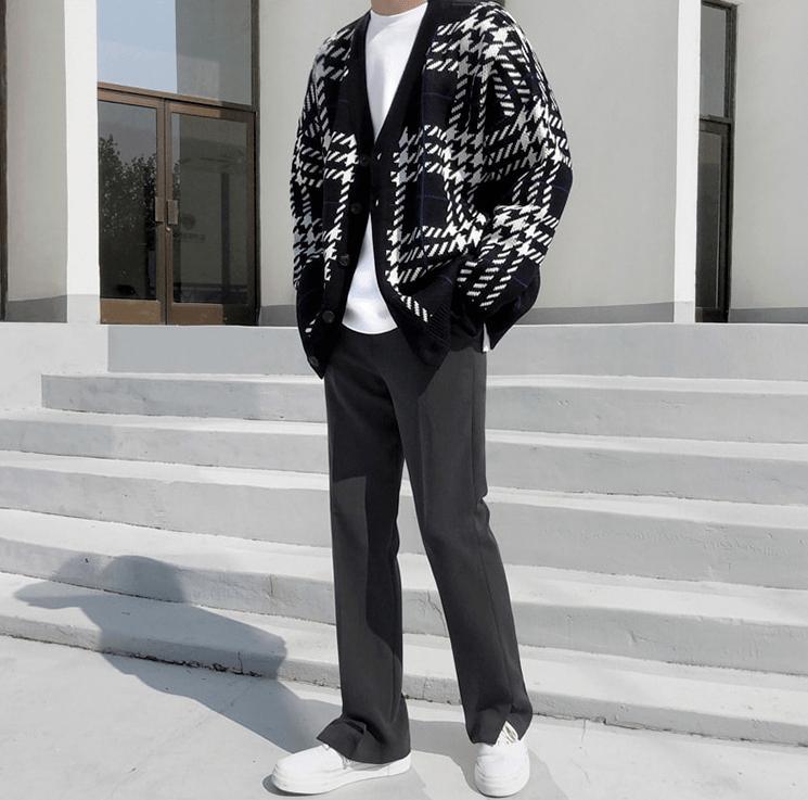 RT No. 3073 STRAIGHT DRAPE SLIT PANTS Product Image