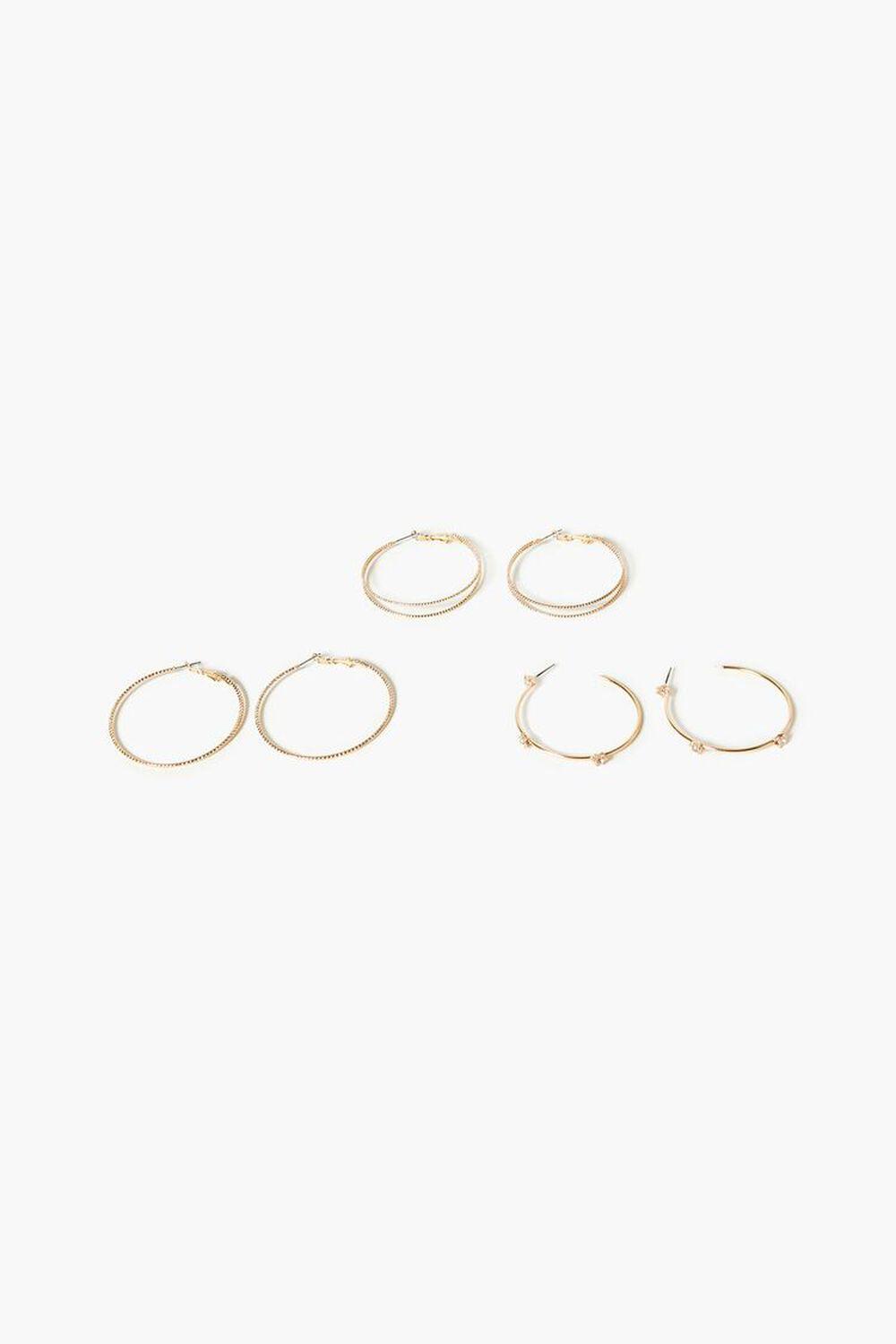 Rhinestone Hoop Earring Set | Forever 21 Product Image