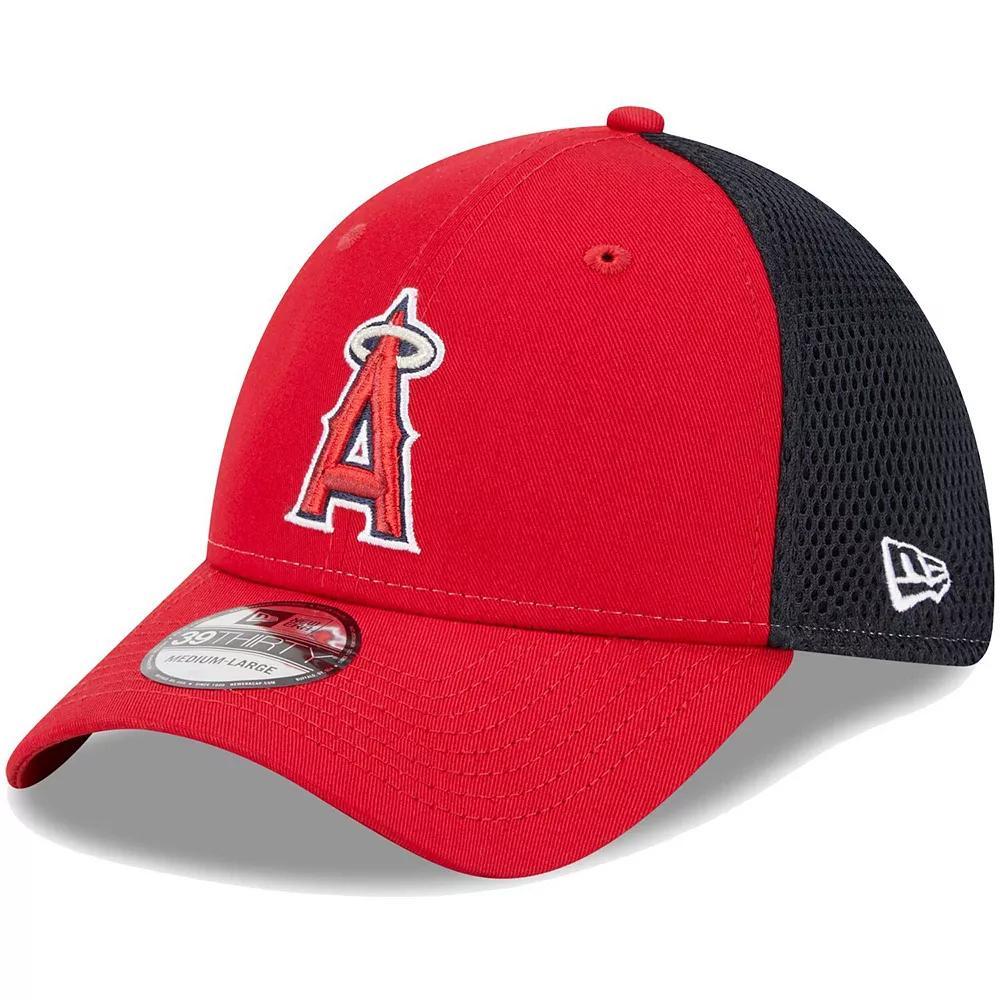 Men's New Era Red Los Angeles Angels Team Neo 39THIRTY Flex Hat,  Product Image