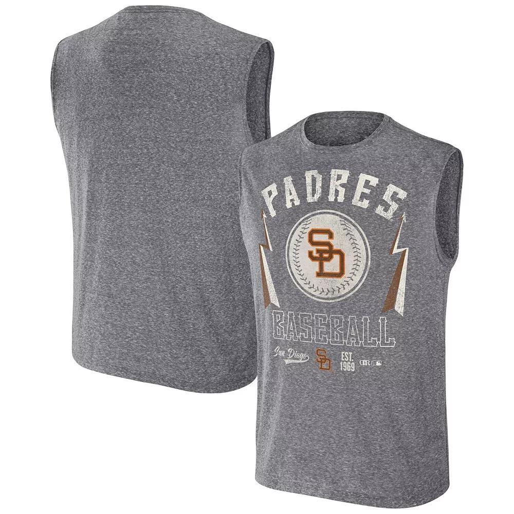 Men's Darius Rucker Collection by Fanatics Charcoal San Diego Padres Muscle Tank Top, Size: Small Product Image