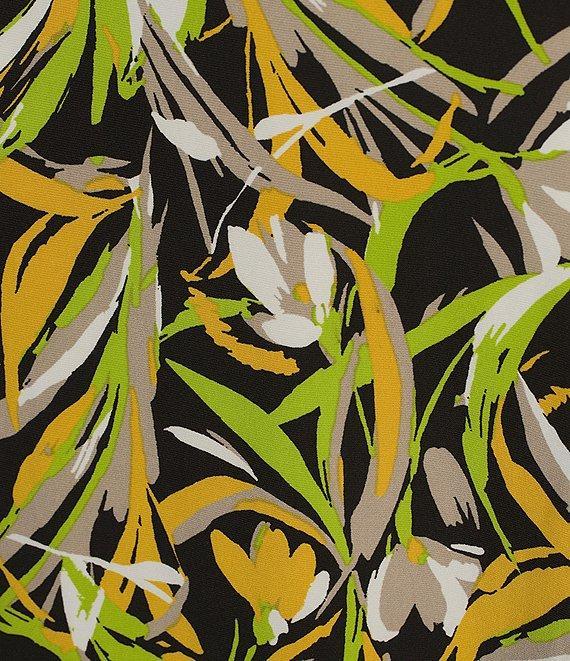 Kasper Printed Flared Midi Skirt Product Image