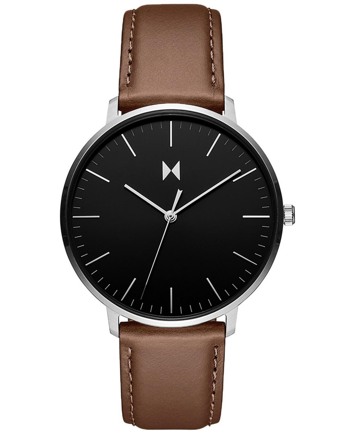 MVMT Mens Legacy Slim Panther Black Leather Strap Watch Product Image