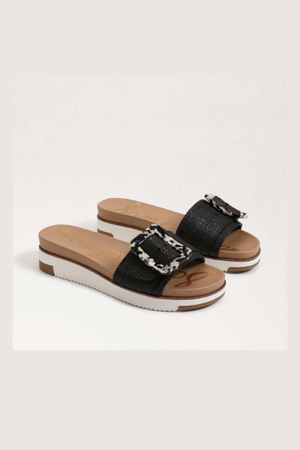 Ariane Black Weave Platform Sandal Product Image