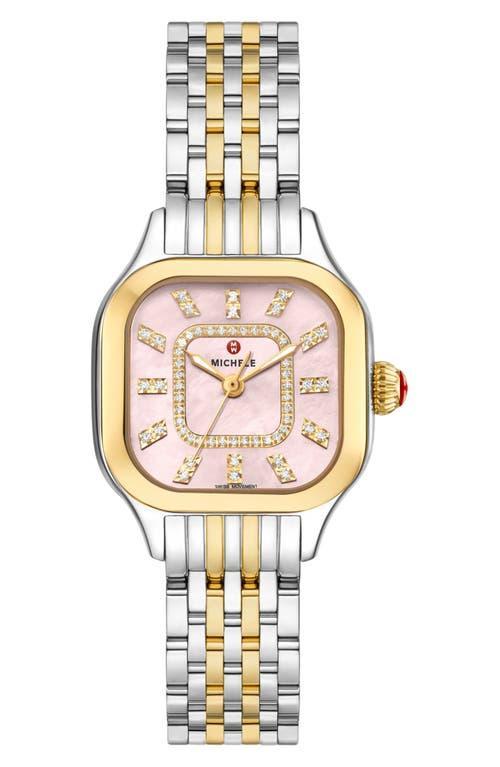 Womens Meggie Two-Tone Stainless Steel, Mother-Of-Pearl & 0.19 TCW Diamond Bracelet Watch/29MM Product Image