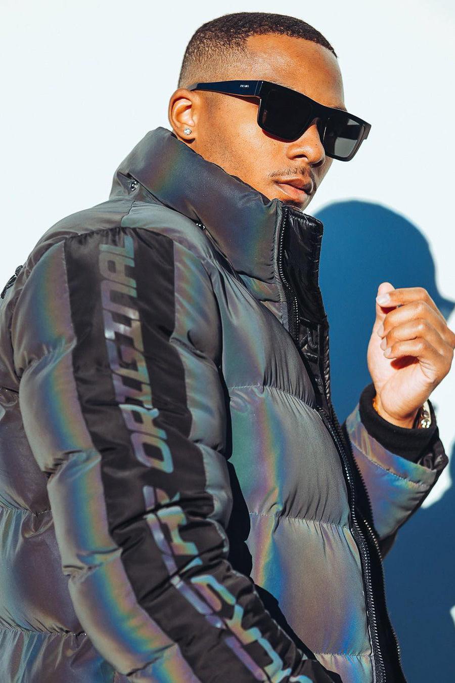 Magic Reflective Puffer Jacket Male Product Image
