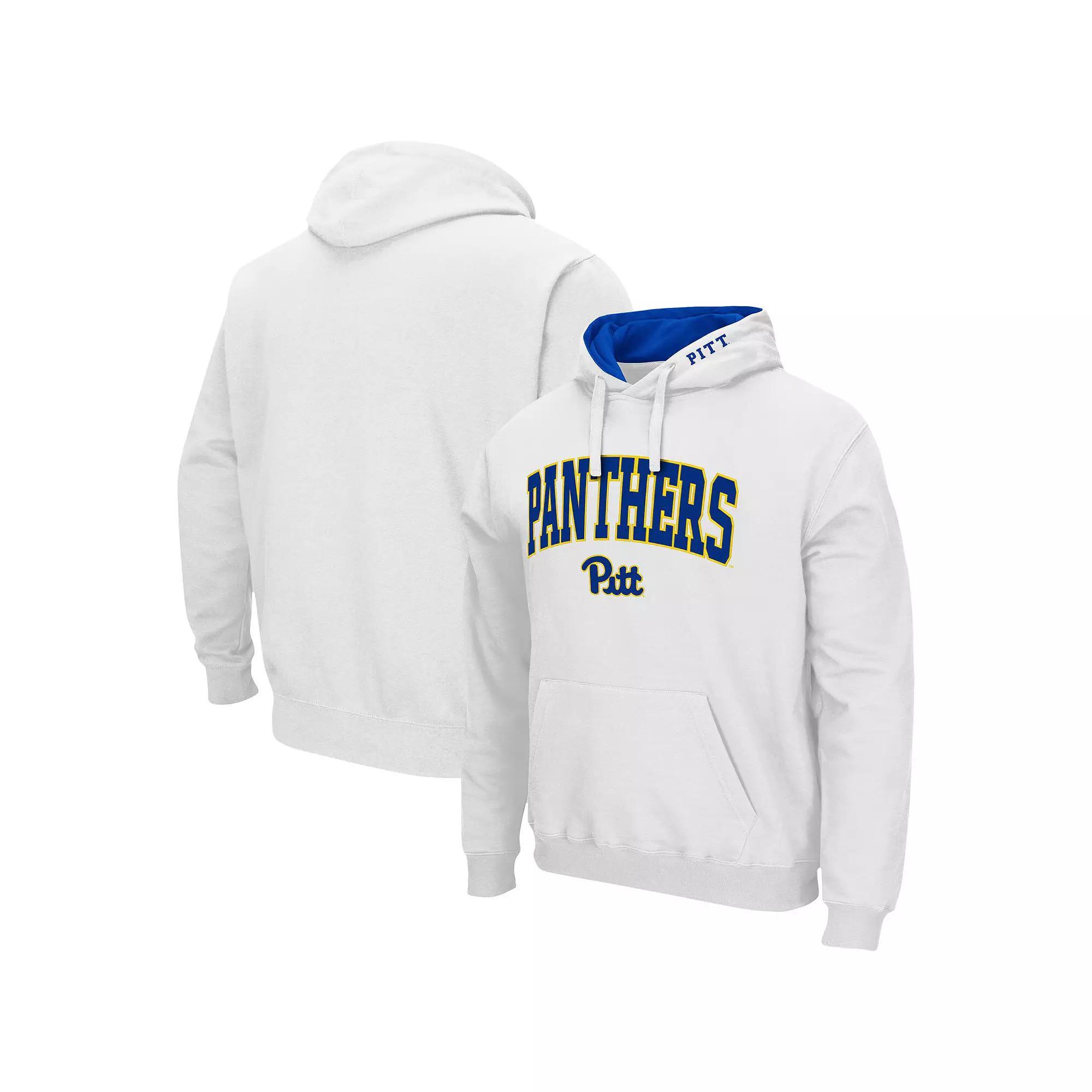 Men's Colosseum White Pitt Panthers Arch & Logo 3.0 Pullover Hoodie,  Product Image